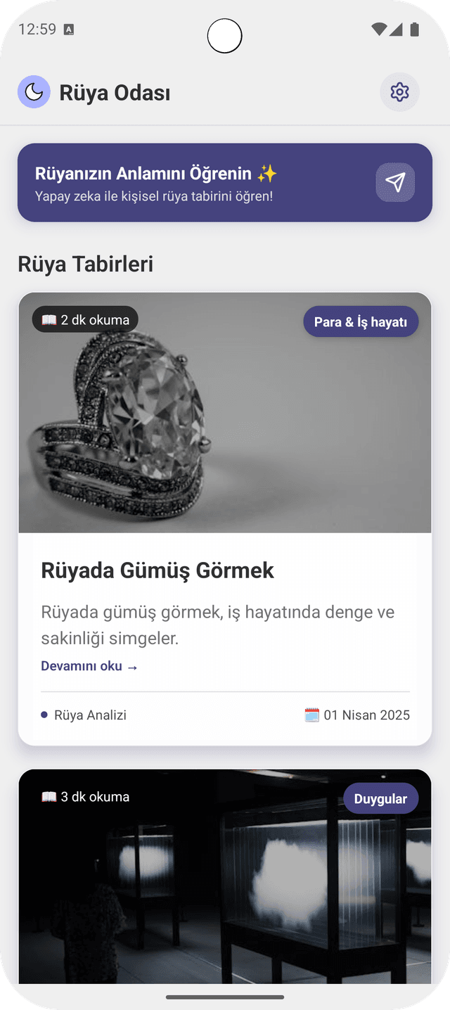 Rüya Odası Ana Ekran